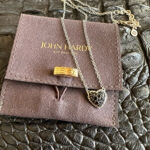 John Hardy Sterling Heart & Black Tourmaline